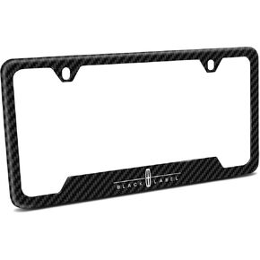 for Lincoln Black Label Black Carbon Fiber Texture ABS Plastic 50 States License Plate Frame in Kuwait