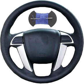 Car Steering Wheel Cover Microfiber Leather Stitch Wheel Wrap Fit for Honda Accord 8 2008-2013 Odyssey 2011-2014 Pilot 2012-2015,Black Thread in Kuwait