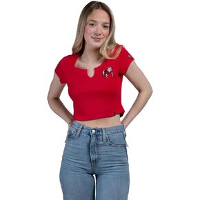 Hype & Vice Cali Tee for Women (Small) - Penn State University Tailgate Top for Women, Crop Top T-Shirt, College Shirts for Game Days - White in Saudi Arabia