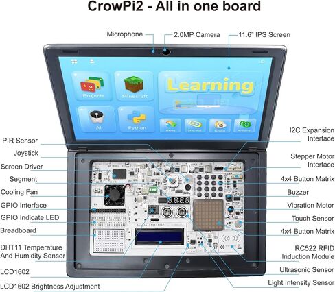 ELECROW All-in-one Starter Common Board Kit Compatible with Arduino Projects, 15 Sensors Modules Kit and Online Tutorials(21 Lessons) in Saudi Arabia