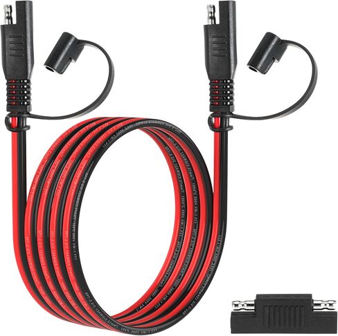 6ft 12awg sae cable ، 12 AWG sae to sae quick disconnect wire harness 12 gauge with sae polarity reversion edapter for solar pank battery battery actions and marine applications (12awg 6ft) in Kuwait