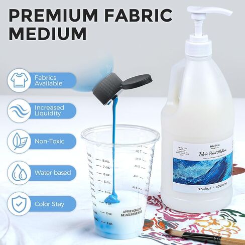 Nicpro 8.45oz Professional Effects Fabric Medium for Fabric Paint in Saudi Arabia