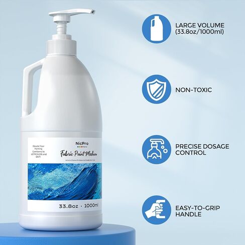 Nicpro 8.45oz Professional Effects Fabric Medium for Fabric Paint in Saudi Arabia