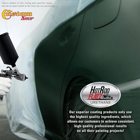 Custom Shop - Rock Moss Green - Hot Rod Flatz Flat Matte Satin Urethane Auto Paint - Complete Gallon Paint Kit - Professional Low Sheen Automotive, Car Truck Coating, 4:1 Mix Ratio in Saudi Arabia