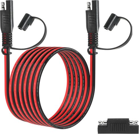 6ft 12awg sae cable ، 12 AWG sae to sae quick disconnect wire harness 12 gauge with sae polarity reversion edapter for solar pank battery battery actions and marine applications (12awg 6ft) in Kuwait