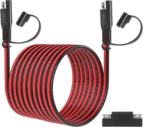 6ft 12awg sae cable ، 12 AWG sae to sae quick disconnect wire harness 12 gauge with sae polarity reversion edapter for solar pank battery battery actions and marine applications (12awg 6ft) in Kuwait