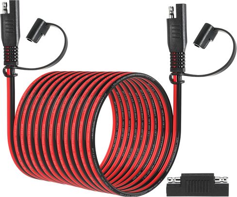 6ft 12awg sae cable ، 12 AWG sae to sae quick disconnect wire harness 12 gauge with sae polarity reversion edapter for solar pank battery battery actions and marine applications (12awg 6ft) in Kuwait