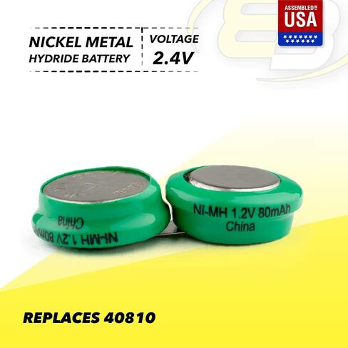 TV Earphones 5.0 Rechargeable NiMH Headset Replacement Battery Replaces 40810 Fits 5.0 TV Earphones Version ONLY Assembled in USA in Saudi Arabia