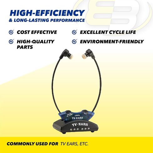 TV Earphones 5.0 Rechargeable NiMH Headset Replacement Battery Replaces 40810 Fits 5.0 TV Earphones Version ONLY Assembled in USA in Saudi Arabia