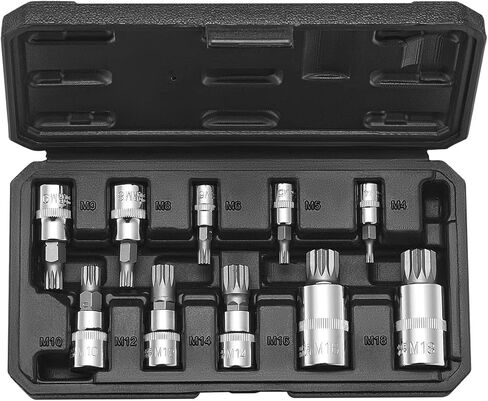 مجموعة مقبس Vevor Hex Bit ، 32 قطعة ، S2 سبيكة الصلب والصلب CR-V ، SAE القياسي والمتري ، 1/4 بوصة ، 3/8 بوصة ، و 1/2 في محركات ، مع حالة تخزين محسنة ، مجموعة ألين للمقبس للميكانيكا ، إصلاح السيارات in Kuwait