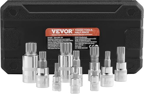 مجموعة مقبس Vevor Hex Bit ، 32 قطعة ، S2 سبيكة الصلب والصلب CR-V ، SAE القياسي والمتري ، 1/4 بوصة ، 3/8 بوصة ، و 1/2 في محركات ، مع حالة تخزين محسنة ، مجموعة ألين للمقبس للميكانيكا ، إصلاح السيارات in Kuwait
