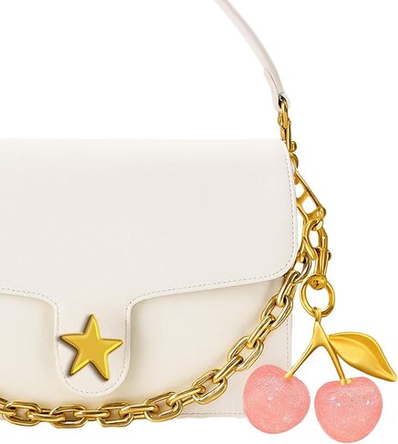 Saang & Jat رائعتين Cherry Keychain Charm Bag Extender مجموعة للنساء ، سحر Glitter Pres Metal for Handbag in Kuwait
