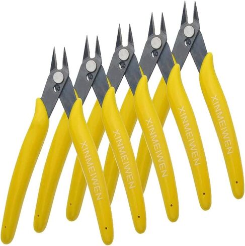 5PCS Wire Cutters Precision Electronic Flush Cutters Mini Cutting Pliers for Ultra-fine Cutting Needs (5 Colors) in Saudi Arabia