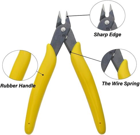 5PCS Wire Cutters Precision Electronic Flush Cutters Mini Cutting Pliers for Ultra-fine Cutting Needs (5 Colors) in Saudi Arabia