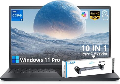 Dell Inspiron 15 جهاز كمبيوتر محمول شاشة تعمل باللمس للأعمال والطالب - Intel 13th i5-1334u (64 جيجابايت من ذاكرة الوصول العشوائي | 2tb SSD) | 15.6 عرض FHD | Windows 11 Pro | مكتب العمر | Copilot | ث/الملحق in Kuwait