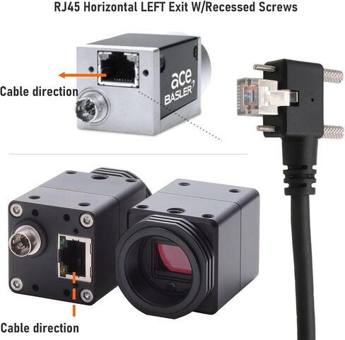 Data Transmission Ethernet Cable for Allied Vision Basler Baumer Cognex Dalsa HikRobot iDS Jai Imaging Camera to Vision System, GigE RJ45 Locking Screw to RJ45, Drag Chain, Flexible PVC 1m in Kuwait