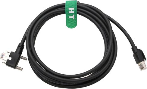 Data Transmission Ethernet Cable for Allied Vision Basler Baumer Cognex Dalsa HikRobot iDS Jai Imaging Camera to Vision System, GigE RJ45 Locking Screw to RJ45, Drag Chain, Flexible PVC 1m in Kuwait