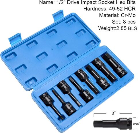 7-Piece 3/8 Inch Drive T20-T60 Torx Star Driver Bit Socket Set Cr-Mo One-Piece Construction Air Impact Socket Hand Tools For Men in Kuwait