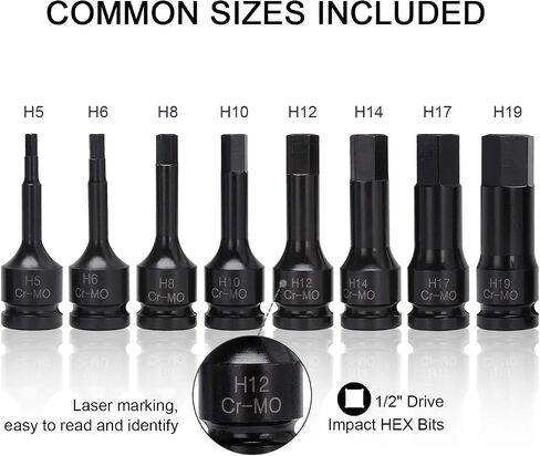 7-Piece 3/8 Inch Drive T20-T60 Torx Star Driver Bit Socket Set Cr-Mo One-Piece Construction Air Impact Socket Hand Tools For Men in Kuwait