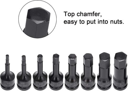 7-Piece 3/8 Inch Drive T20-T60 Torx Star Driver Bit Socket Set Cr-Mo One-Piece Construction Air Impact Socket Hand Tools For Men in Kuwait