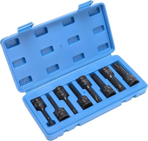 7-Piece 3/8 Inch Drive T20-T60 Torx Star Driver Bit Socket Set Cr-Mo One-Piece Construction Air Impact Socket Hand Tools For Men in Kuwait