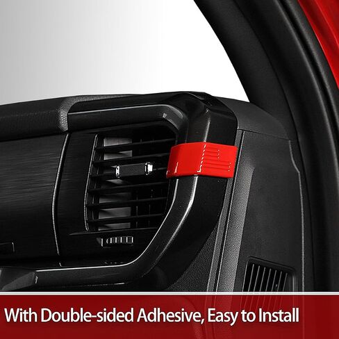 Red Interior Center Console Air Vent Vehlet Cover Cover Panel for Ford F150 و Raptor 2021 2022 2023 ملحقات زخرفية in Kuwait