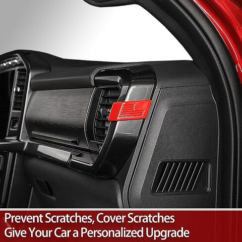 Red Interior Center Console Air Vent Vehlet Cover Cover Panel for Ford F150 و Raptor 2021 2022 2023 ملحقات زخرفية in Kuwait