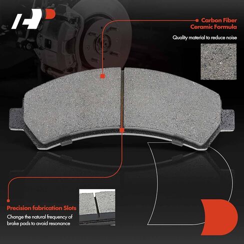 A-Premium 10.76 inch (273.3 mm) Front Drilled and Slotted Disc Brake Rotors + Ceramic Pads Kit Compatible with Select Chevy, GMC, Isuzu and Oldsmobile Models - S10, Blazer, Sonoma, Hombre, Bravada in Saudi Arabia