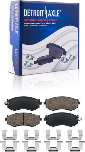 Detroit Axle - مجموعة الفرامل الأمامية لـ L4 2000-2006 Nissan Sentra 2001 2002 2003 2004 2005 ، استبدال دوائر فرامل فرامل القرص السيراميك - [10.83 "دوارات بوصة] in Saudi Arabia