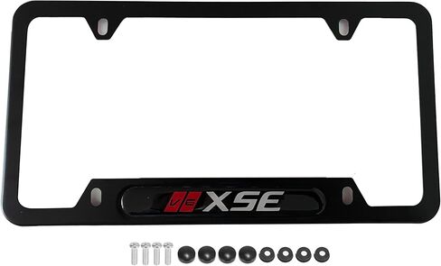 License Plate Frame Cover Holder XSE Camry V6 Stainless Steel Car Accessories Black 1Pc in Saudi Arabia