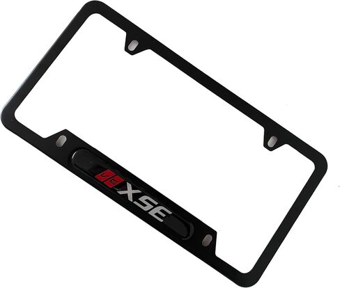 License Plate Frame Cover Holder XSE Camry V6 Stainless Steel Car Accessories Black 1Pc in Saudi Arabia