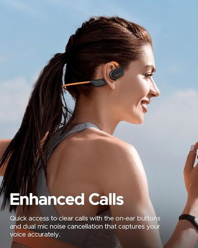 truefree F2 Open Ear Headphones Bluetooth 5.3 Air Conduction Wireless Headphones Sport Earbuds with 16.2mm Enhanced Bass,Dual Mic for Clear Calls,15H Playtime,Multipoint Connection,App Control,Beige in Saudi Arabia