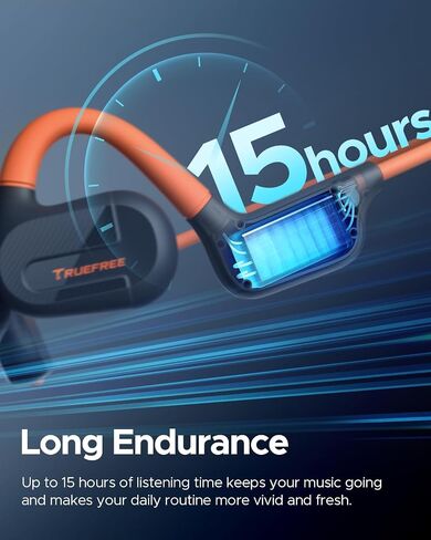 truefree F2 Open Ear Headphones Bluetooth 5.3 Air Conduction Wireless Headphones Sport Earbuds with 16.2mm Enhanced Bass,Dual Mic for Clear Calls,15H Playtime,Multipoint Connection,App Control,Beige in Saudi Arabia