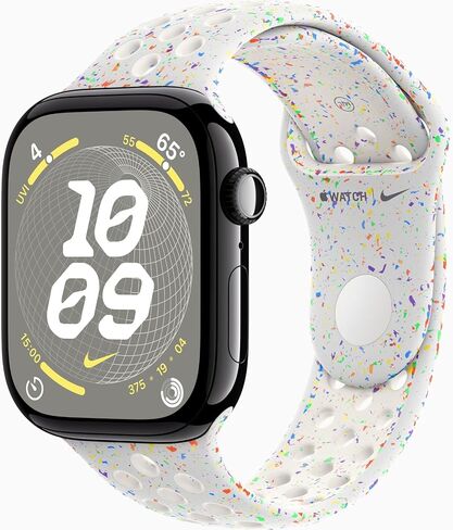 Apple Watch Series 10 [GPS + Cellular ، 46mm] - حالة الألومنيوم الفضية مع فرقة Nike Sport Blue Flame ، M/L (متجددة) in Kuwait