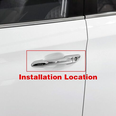 تغطية مقبض الباب السوداء السوداء السوداء لـ Hyundai Tucson 2016-2020 ديكور (لا توجد ثقوب مفتاح ذكية) in Kuwait