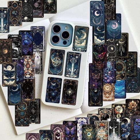 100pcs Vintage Astronomy Stickers，Fantasy Graffiti Galaxy Astronomical Artistic，Celestial Sticker Set Laptop Retro Galaxy Moon for DIY Scrapbook Journal Laptops,Journals Kindle Case in Kuwait