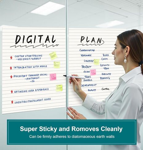 ViVin Grid Sticky Easel Pad, 25 x 30 Inches Flip Chart Paper for Teachers and Students, Large Self Stick Easel Paper for School & Office, 30 Sheets/Pad, 2 Pads/Pack in Kuwait