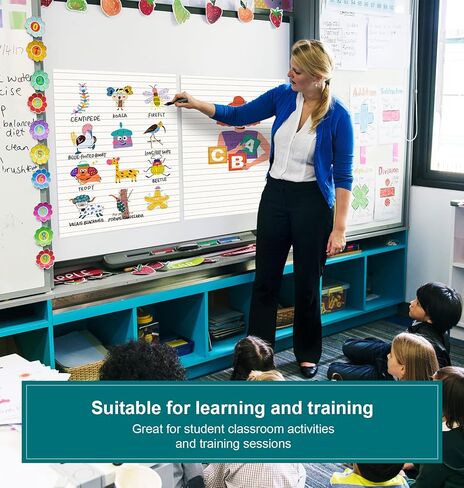 ViVin Grid Sticky Easel Pad, 25 x 30 Inches Flip Chart Paper for Teachers and Students, Large Self Stick Easel Paper for School & Office, 30 Sheets/Pad, 2 Pads/Pack in Kuwait