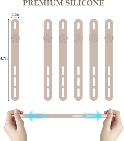 30Pcs Silicone Cable Ties - Reusable, Washable with Adjustable Locking Design, High Elasticity Cable Strap Ties for Home, Office, Kitchen, School, Travel Essential Cord Organizer (Black) in Saudi Arabia
