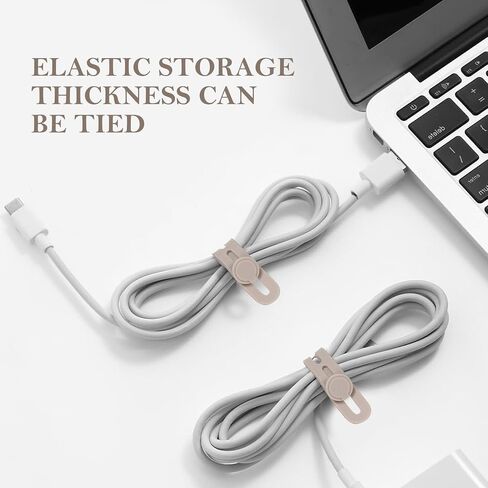 30Pcs Silicone Cable Ties - Reusable, Washable with Adjustable Locking Design, High Elasticity Cable Strap Ties for Home, Office, Kitchen, School, Travel Essential Cord Organizer (Black) in Saudi Arabia