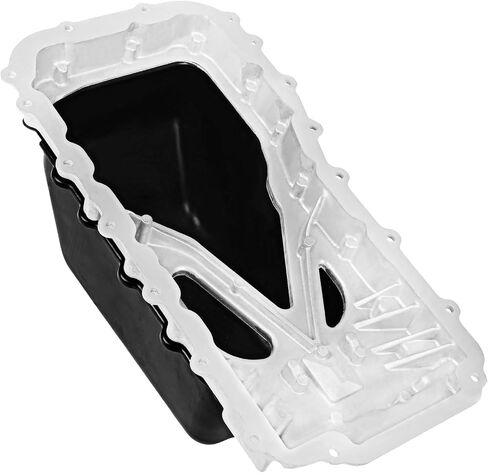 Transmission Oil Pan with Drain Plug 2007-2001 Jeep Wrangler 3.8 liter Engine Oil Pan Upper & Lower Replace# 4666153AC in Saudi Arabia