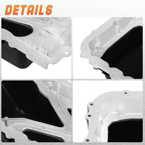 Transmission Oil Pan with Drain Plug 2007-2001 Jeep Wrangler 3.8 liter Engine Oil Pan Upper & Lower Replace# 4666153AC in Saudi Arabia