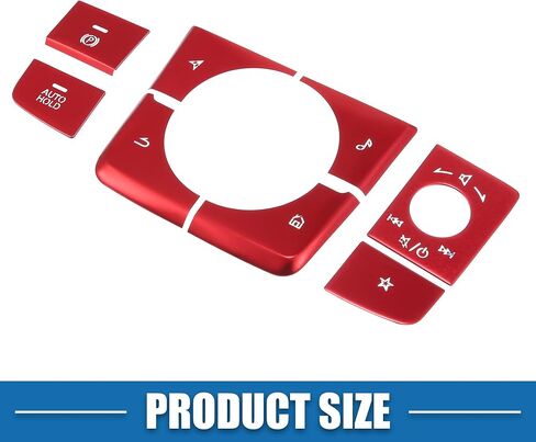 Car Center Console Gear Panel Multi-Media Handbrake Switch Cover Trim for Mazda 3 2019-2020 Red (Set of 8) in Saudi Arabia