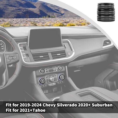 وحدة التحكم في JWWY Center HVAC Dashboard Controw Control Control Contrain Cover Cover Cover Cover Cover for 2019-2024 Chevy Silverado 2020+ Suburban ، 2021+ Tahoe Aluminium alloy 10pcs Purple in Saudi Arabia