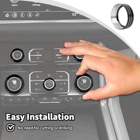 وحدة التحكم في JWWY Center HVAC Dashboard Controw Control Control Contrain Cover Cover Cover Cover Cover for 2019-2024 Chevy Silverado 2020+ Suburban ، 2021+ Tahoe Aluminium alloy 10pcs Purple in Saudi Arabia