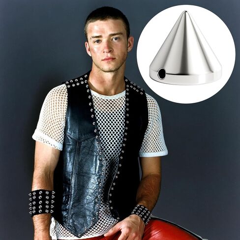 OIIKI 140PCS ABS Bullet Spike Cone Studs, 7 Styles Rivets Cone Spike Studs Beads, Flat Back Punk Spikes DIY Crafts Studs Glue on Decoration for Leather Clothes Belt Bags Jewelry Trims - Silver in Kuwait