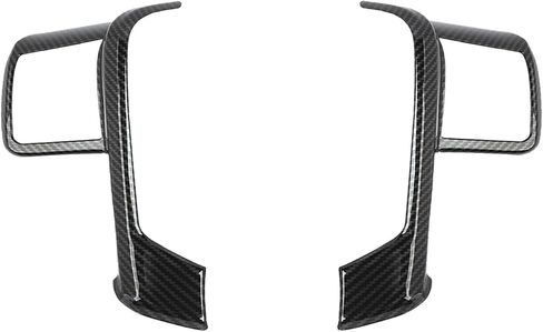 Linskip Steering Wheel Trim Compatible with 2008-2016 Ford F250/F350/F450/F550 & 2007-2012 Ford Expedition, Steering Wheel Cover, Interior Accessorie Carbon Fiber Black in Saudi Arabia