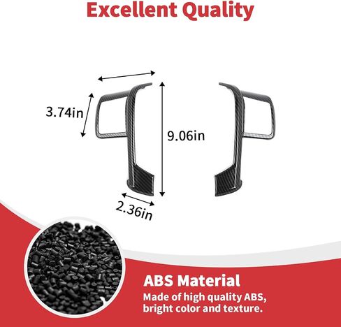 Linskip Steering Wheel Trim Compatible with 2008-2016 Ford F250/F350/F450/F550 & 2007-2012 Ford Expedition, Steering Wheel Cover, Interior Accessorie Carbon Fiber Black in Saudi Arabia