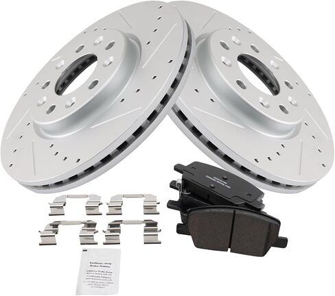 TRQ Front Brake Pad & Rotor Kit Premium G-Co Co Coatern in Saudi Arabia