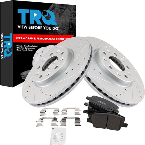 TRQ Front Brake Pad & Rotor Kit Premium G-Co Co Coatern in Saudi Arabia